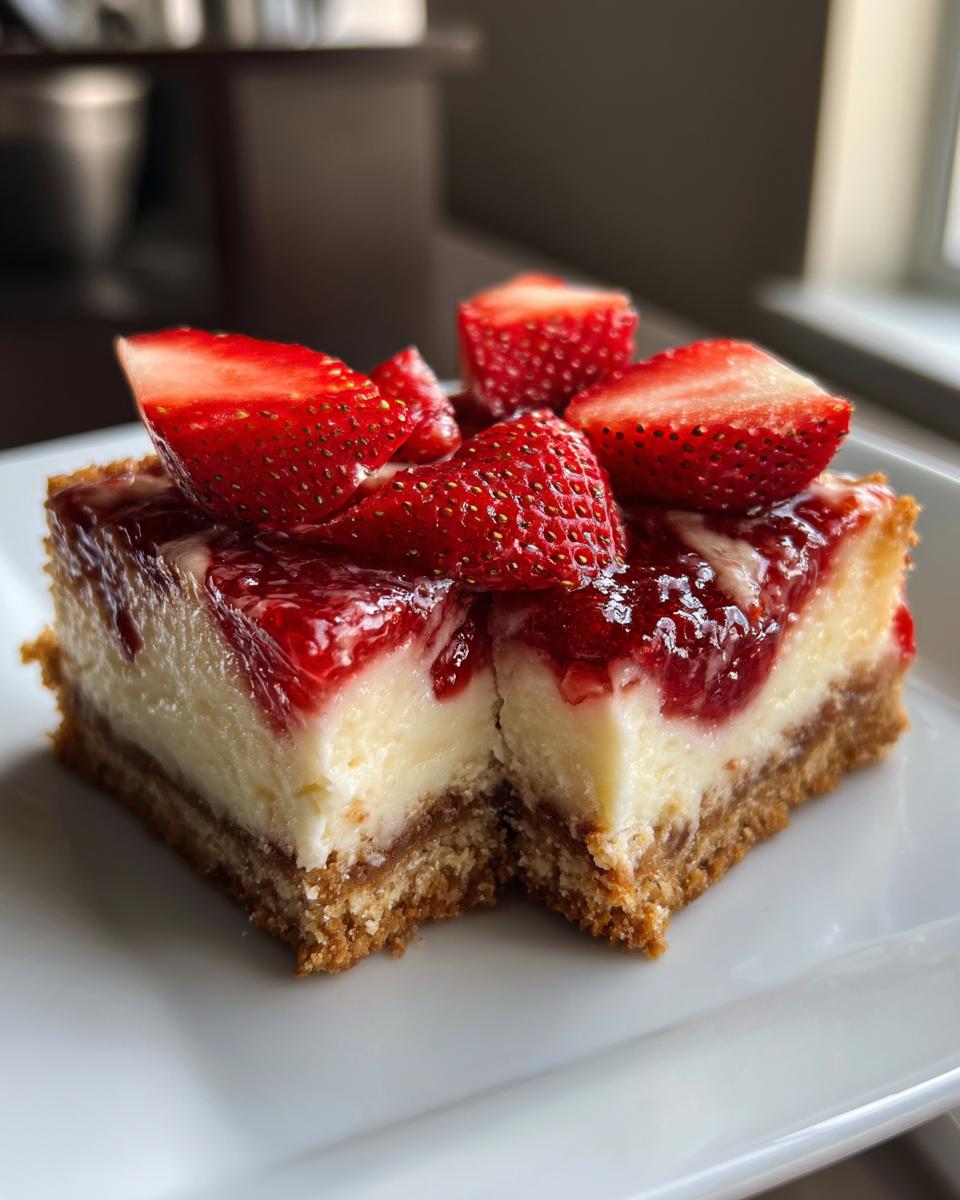 Strawberry Cheesecake Bars - detail 2