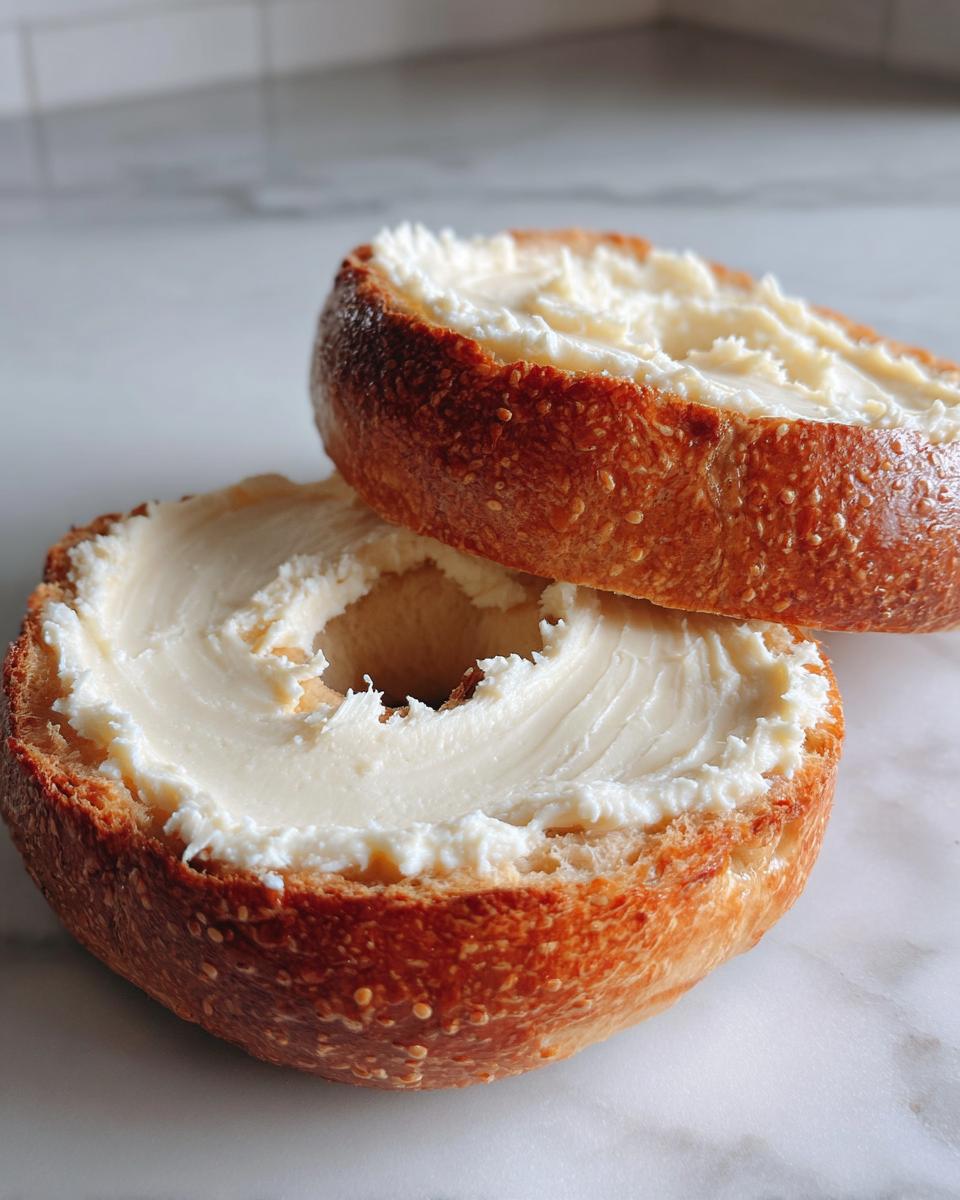 Bagel with cream cheese or hummus - detail 3