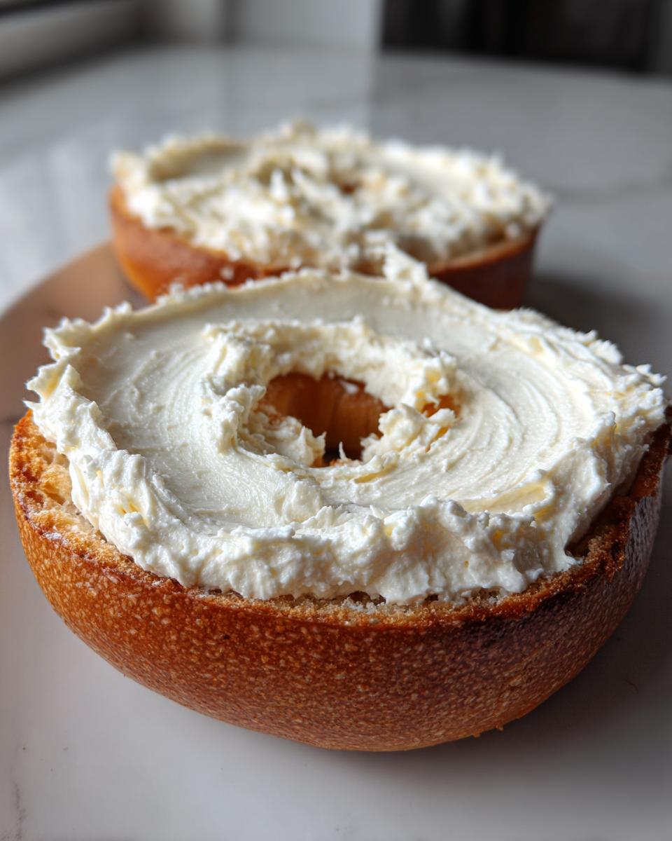 Bagel with cream cheese or hummus - detail 4