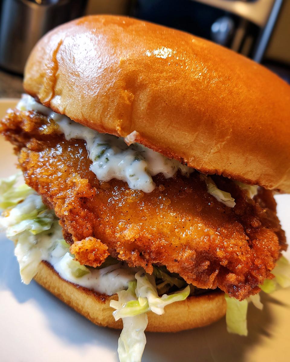 Baked Nashville Hot Chicken Sandwich with Honey - detail 4