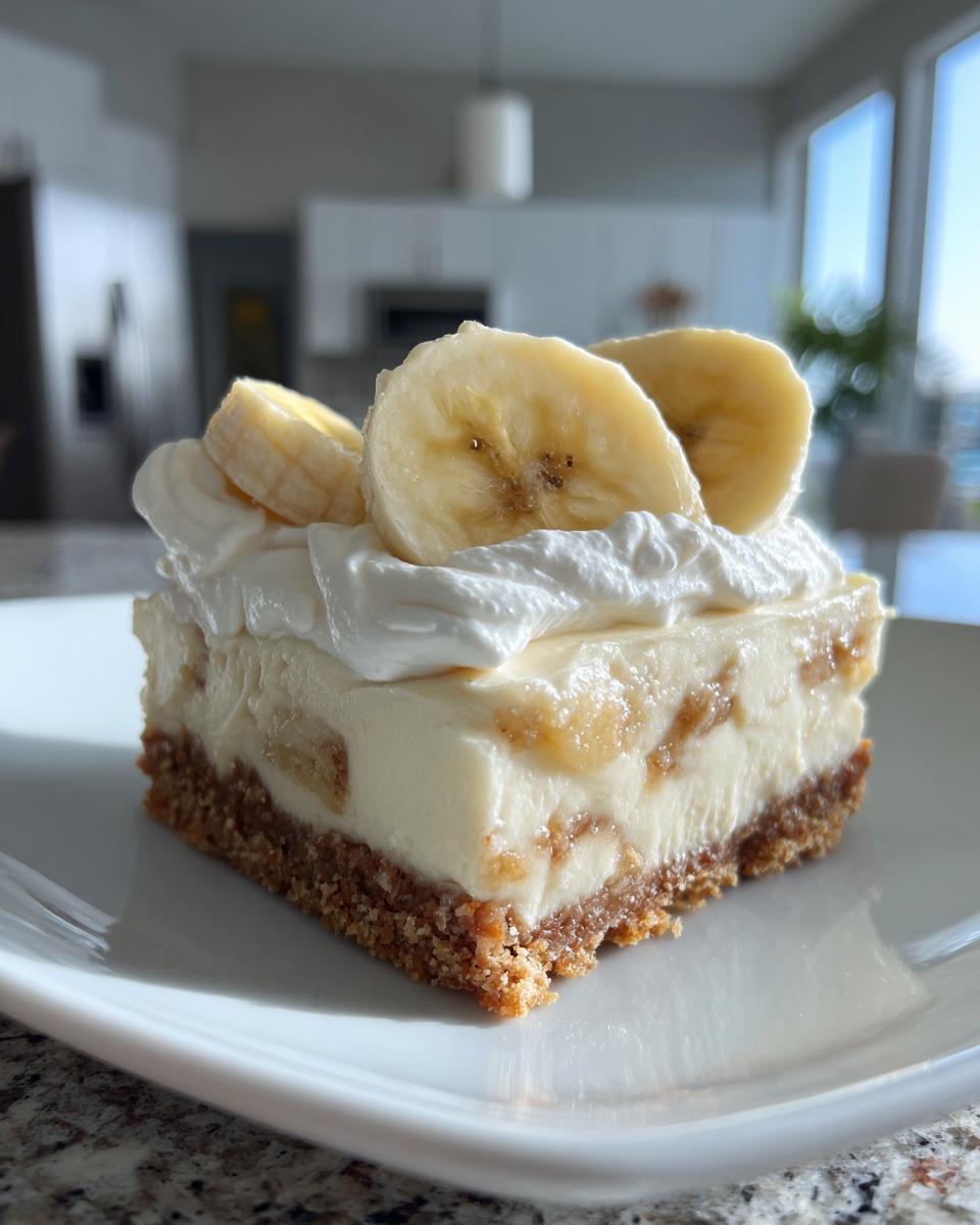 Banana Pudding Cheesecake Bars - detail 2