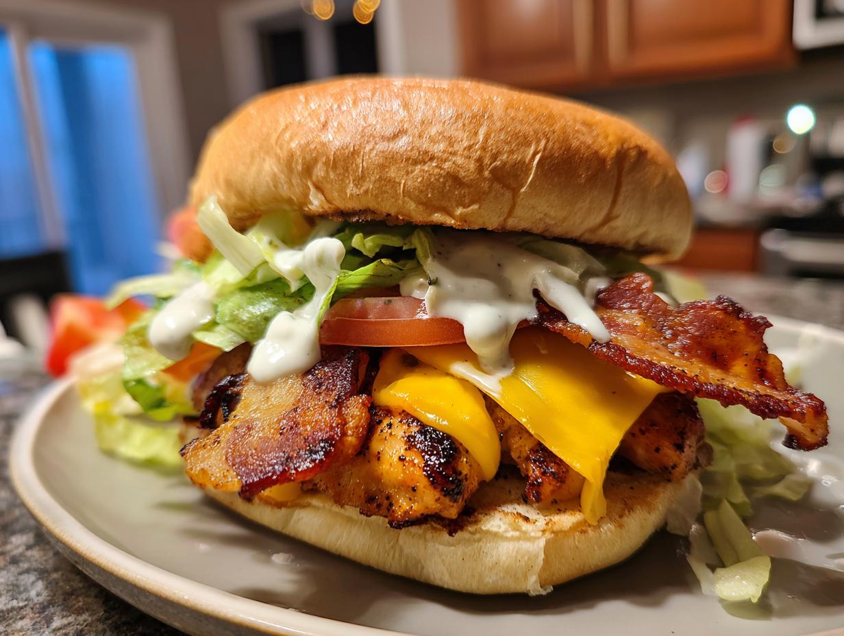 Blackened Chicken Bacon Ranch Sandwiches