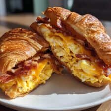 Irresistible 10-Minute Breakfast Croissant Sandwich Recipe