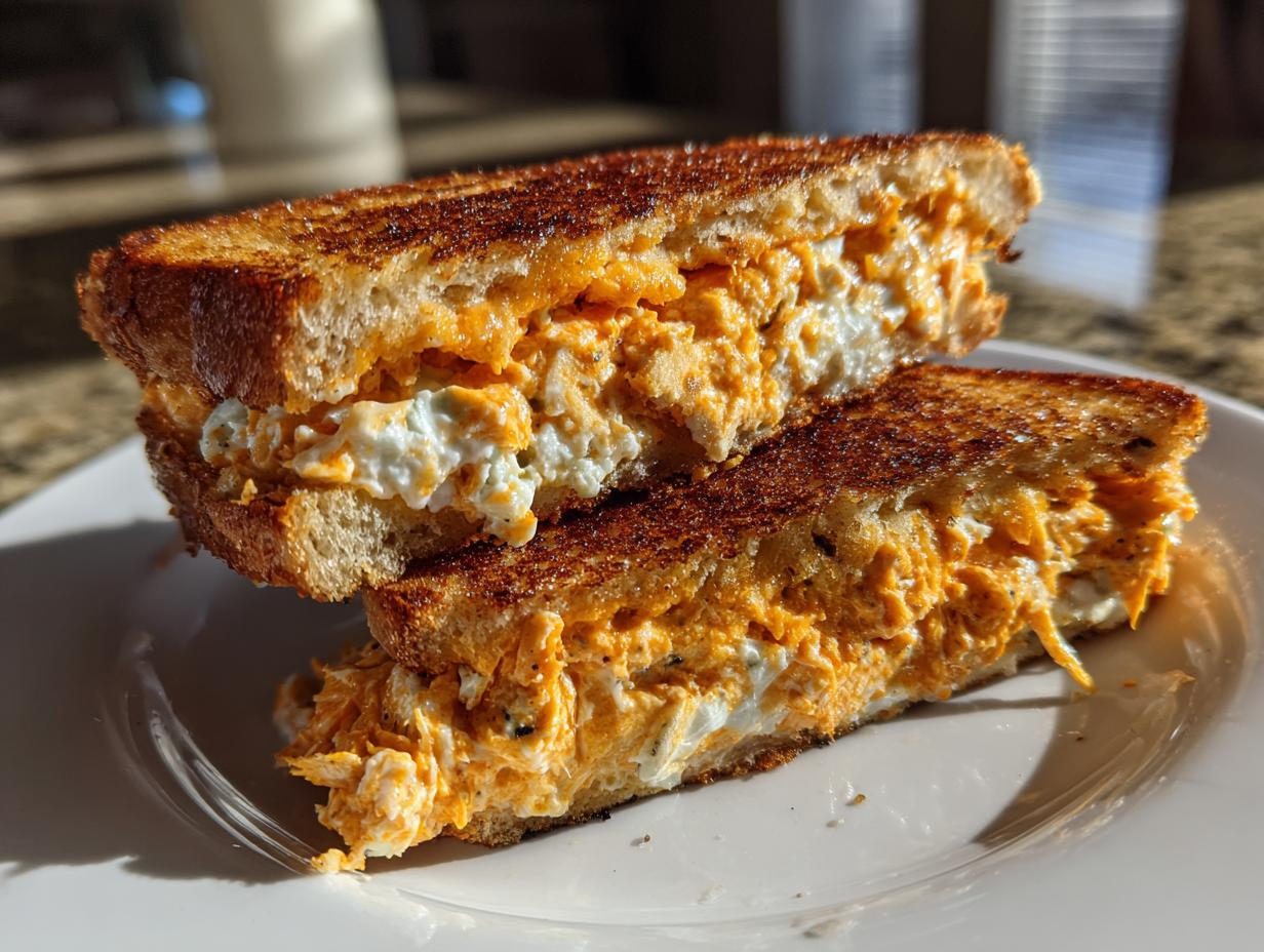 Buffalo Chicken Grilled Cheese