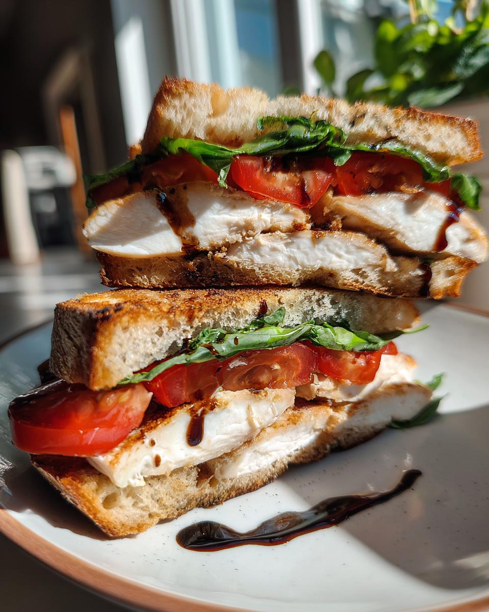 Caprese sandwich - detail 1