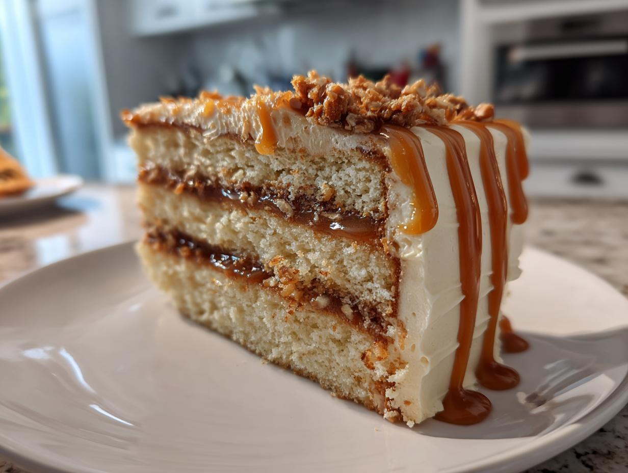 Caramel Toffee Crunch Cake