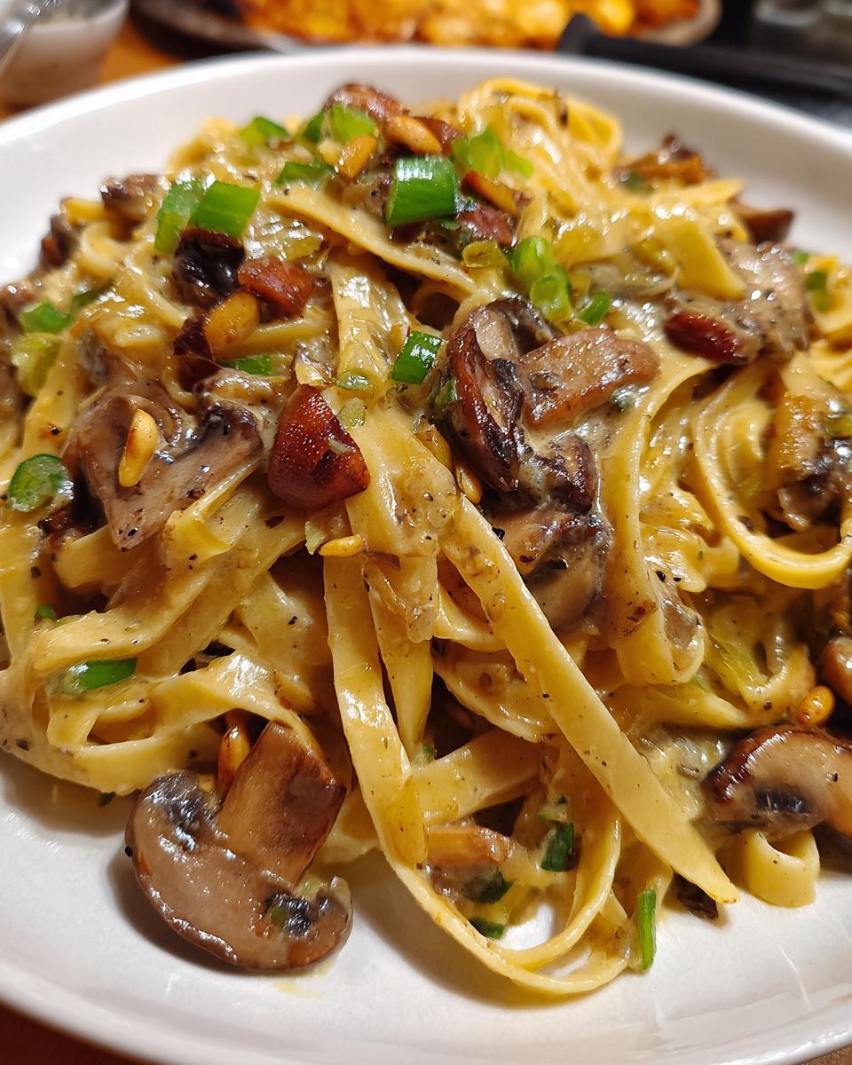 Caramelized Leek and Mushroom Gruyere Pasta - detail 1
