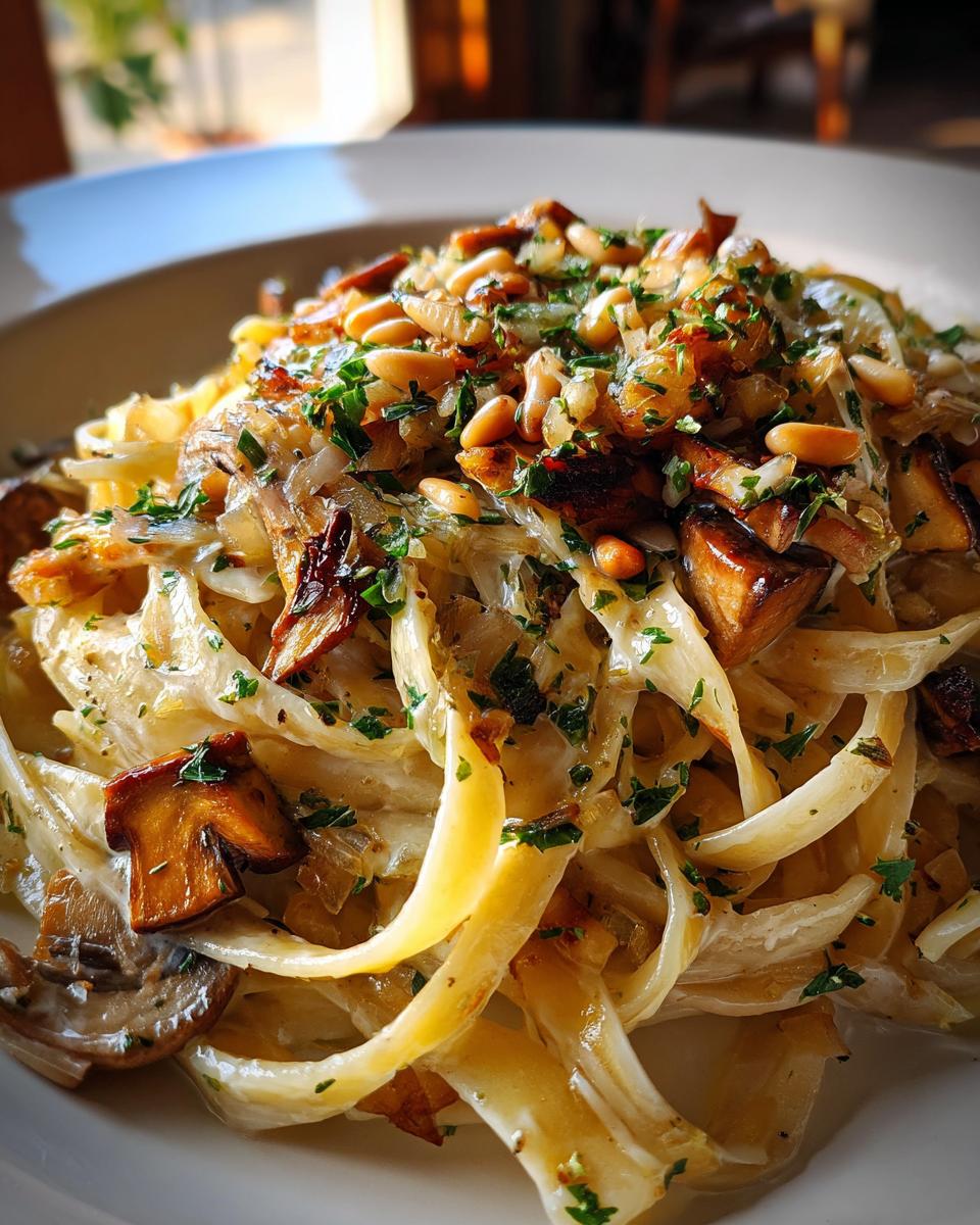 Caramelized Leek and Mushroom Gruyere Pasta - detail 2
