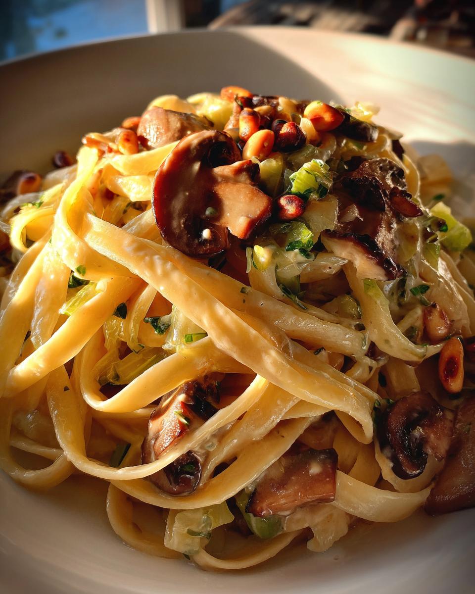 Caramelized Leek and Mushroom Gruyere Pasta - detail 4