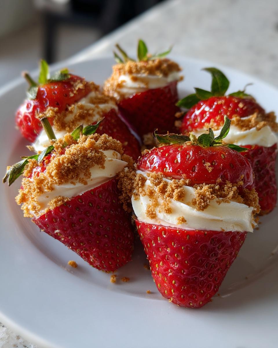 Cheesecake Deviled Strawberries - detail 1