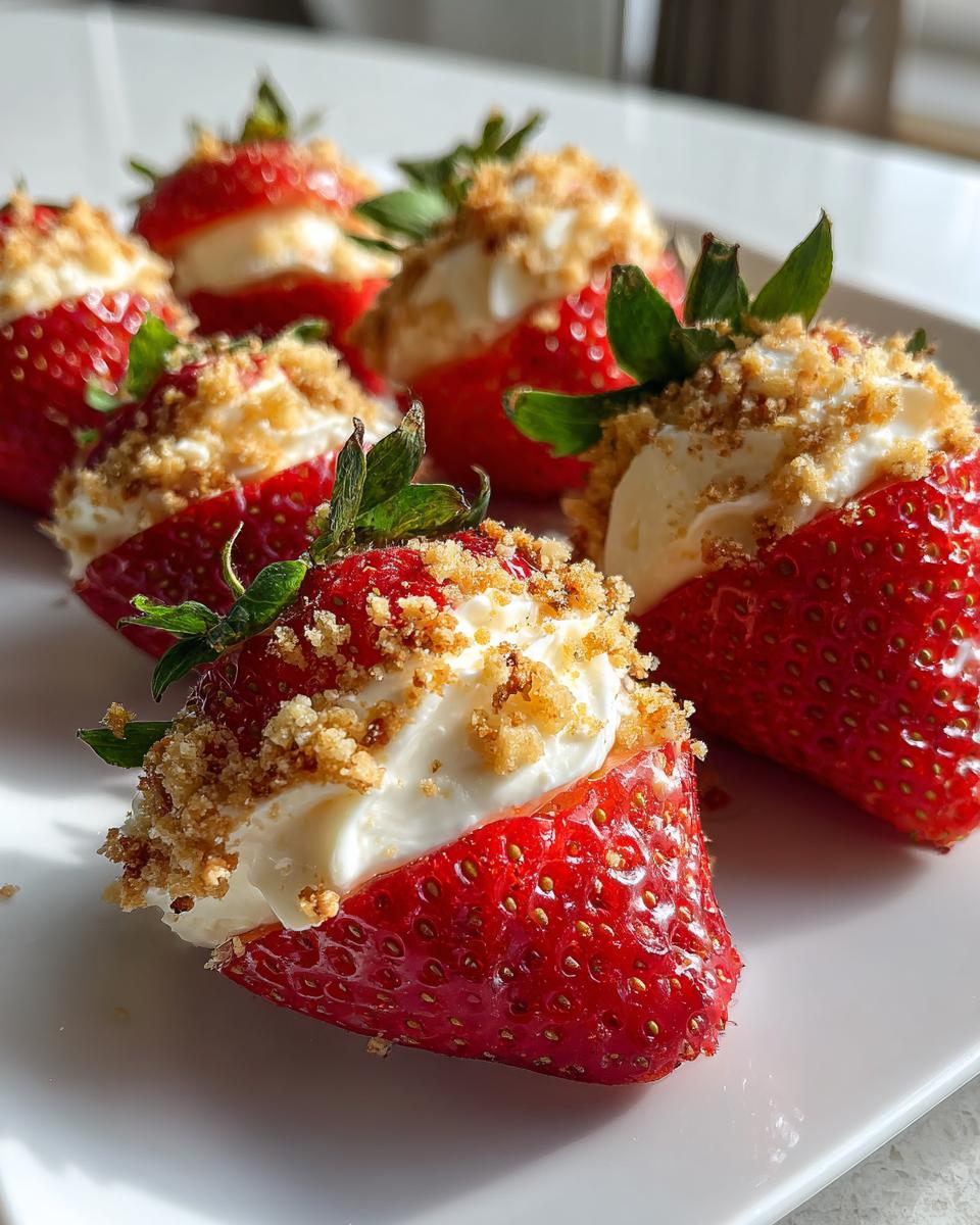 Cheesecake Deviled Strawberries - detail 2