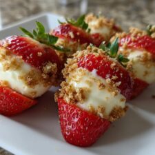 30-Minute Cheesecake Deviled Strawberries That Wow Guests