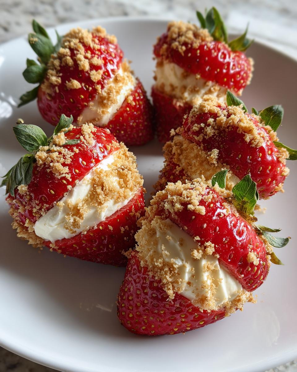 Cheesecake Deviled Strawberries - detail 3