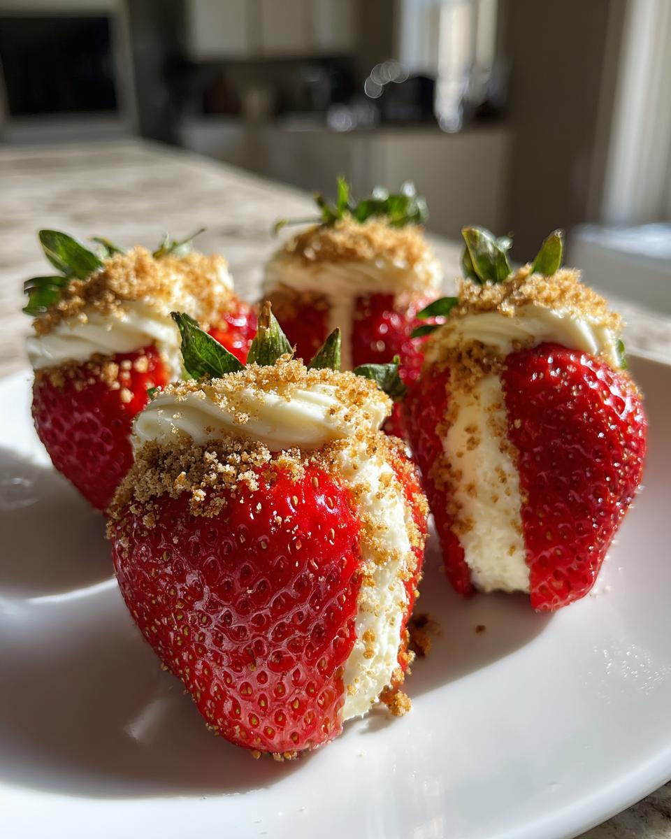 Cheesecake Deviled Strawberries - detail 4