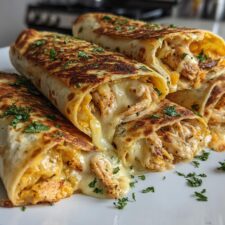 25-Minute Cheesy Chicken Garlic Wraps You'll Crave Daily