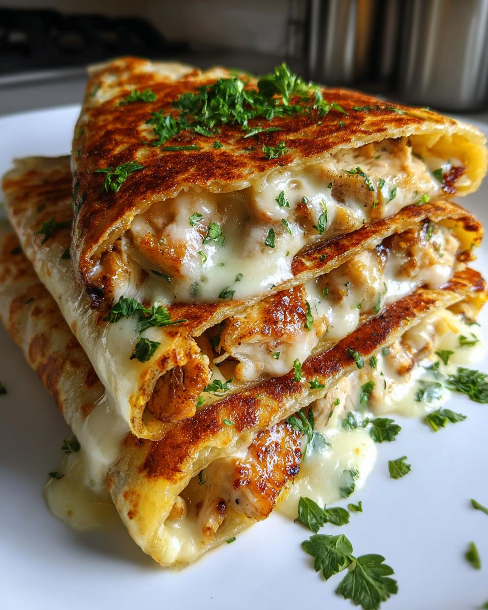 Cheesy Chicken Garlic Wraps - detail 3