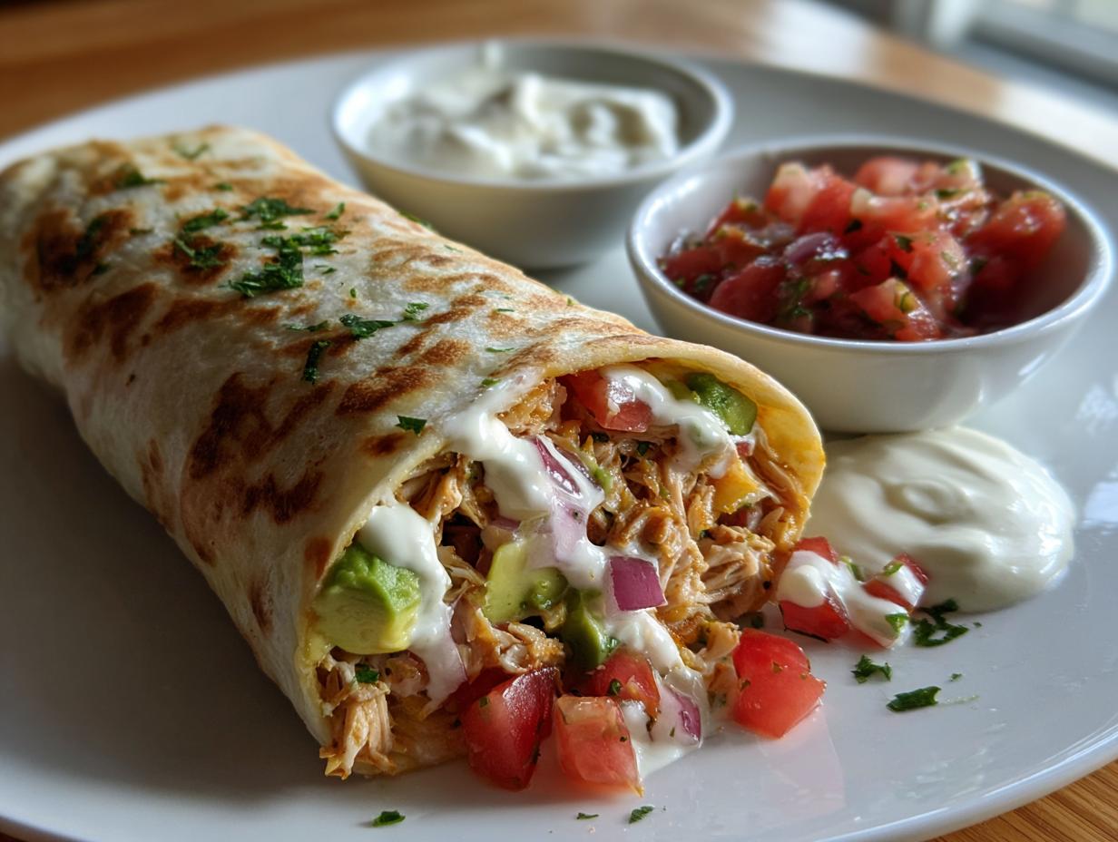 Chicken Avocado Ranch Burritos