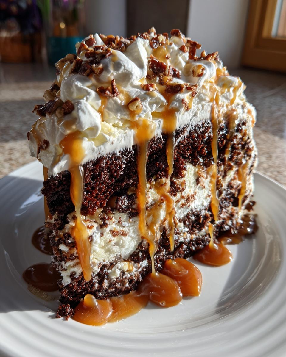 Chocolate turtle cake - detail 2