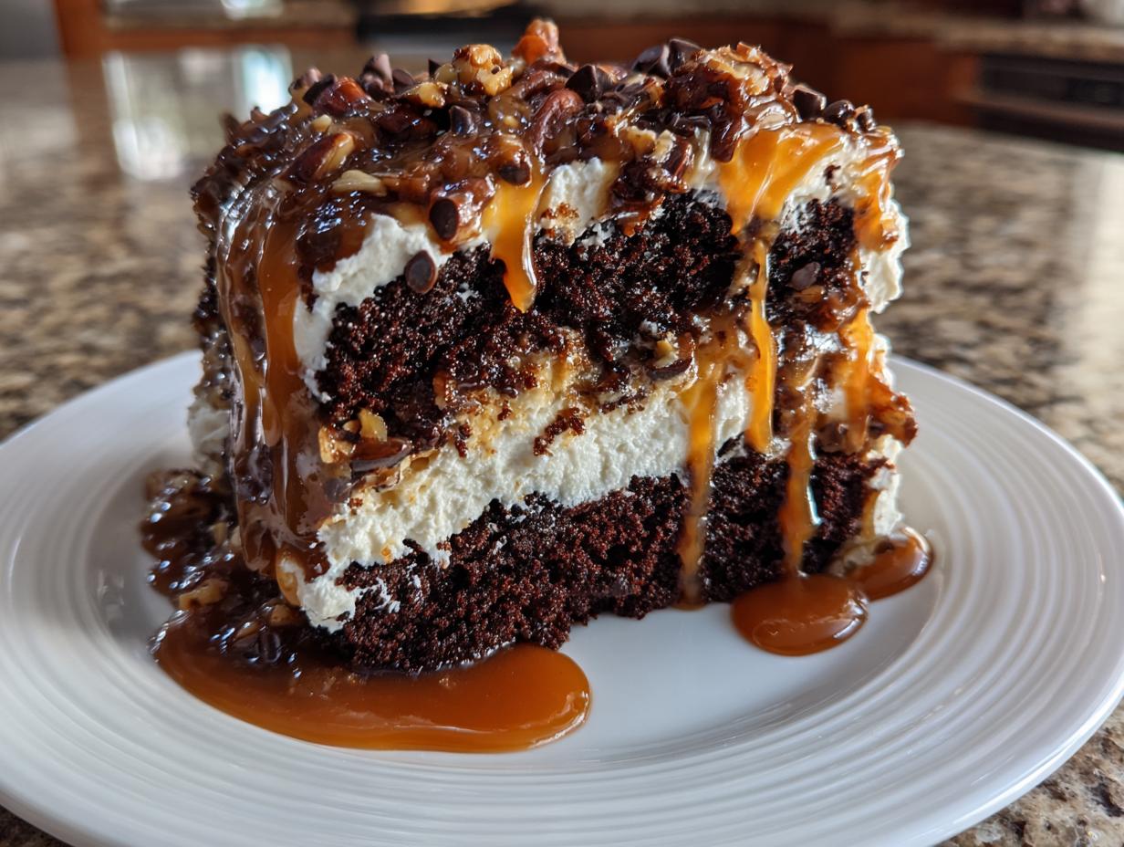 Chocolate turtle cake