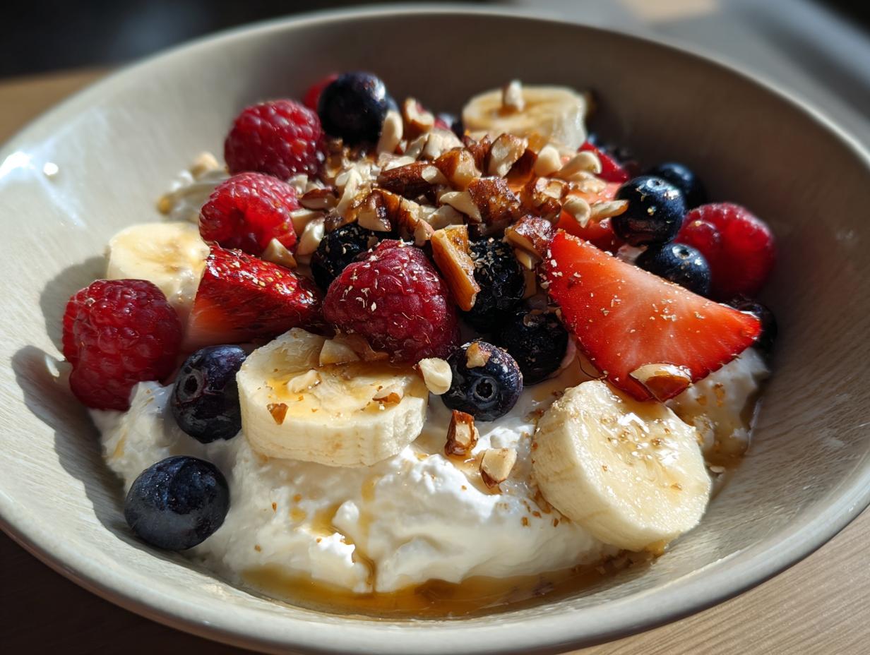 Cottage cheese with fruit