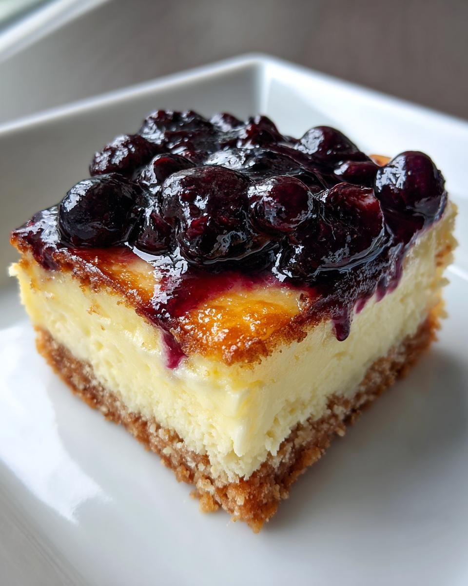Cream Cheese Lemon Dessert with Blueberry Topping - detail 3