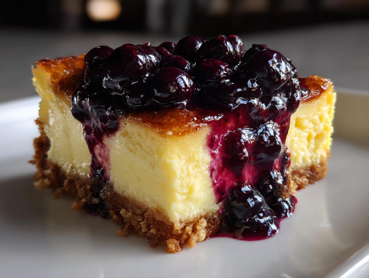 Cream Cheese Lemon Dessert with Blueberry Topping
