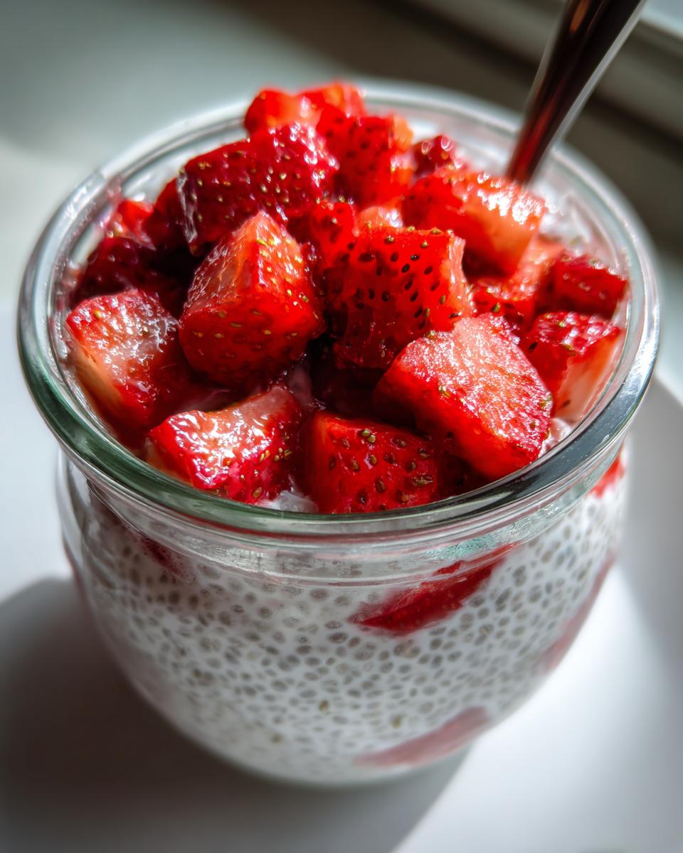 Creamy Strawberry Chia Seed Pudding with Coconut Milk - detail 3