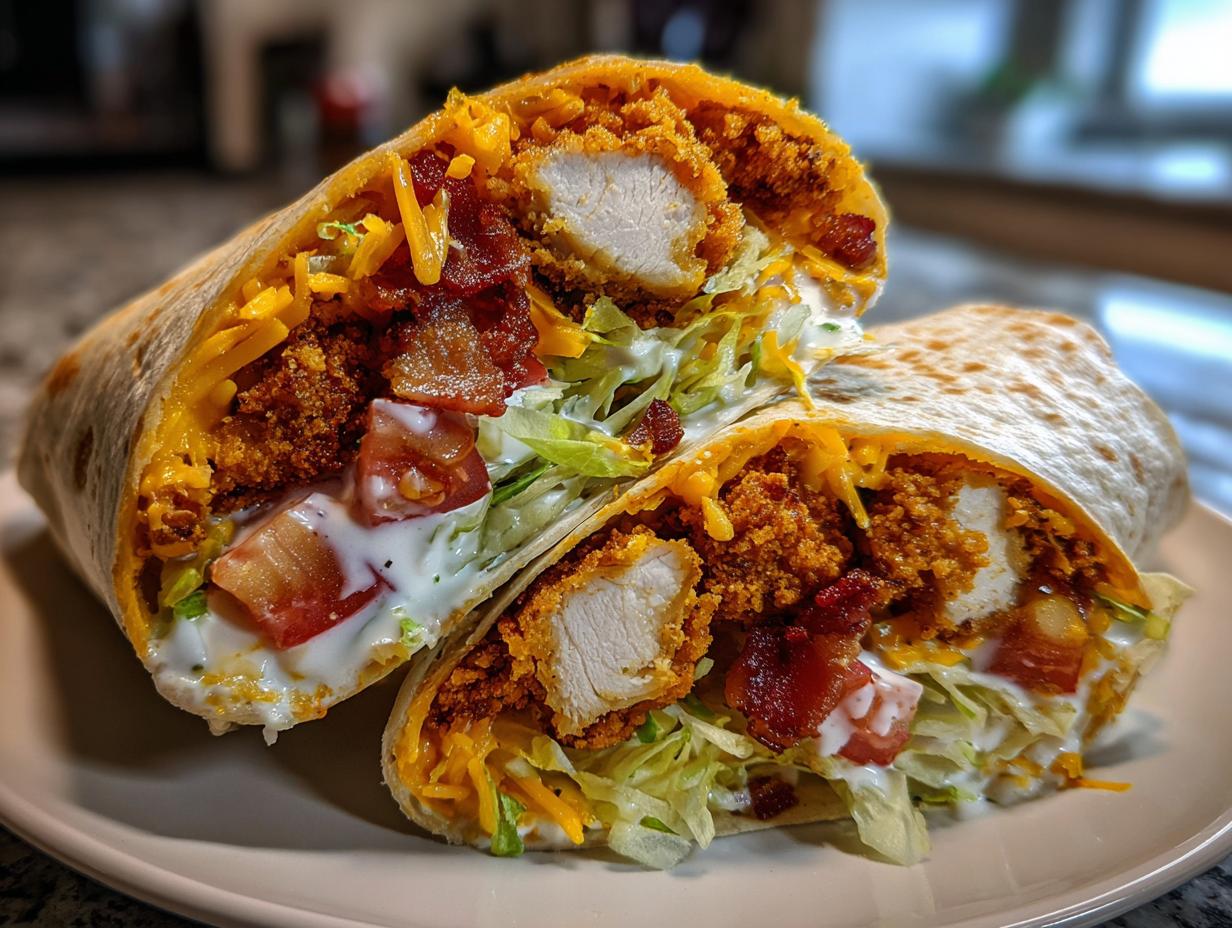 Crispy Chicken Bacon Ranch Wrap