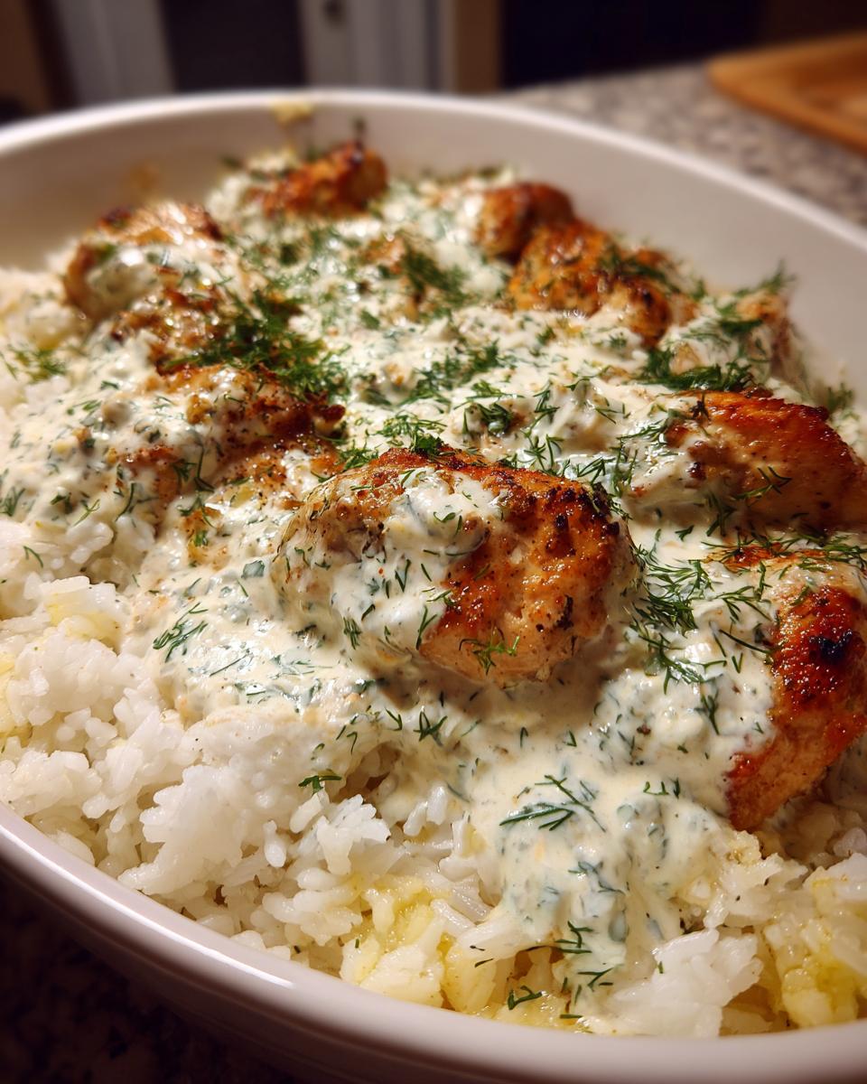 Dump and Bake Chicken Tzatziki with Rice - detail 3