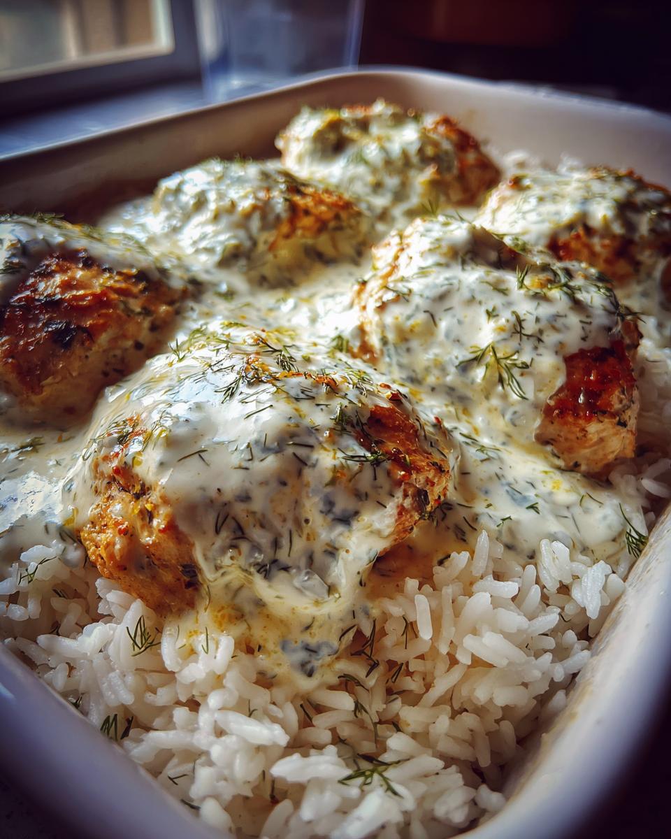 Dump and Bake Chicken Tzatziki with Rice - detail 4