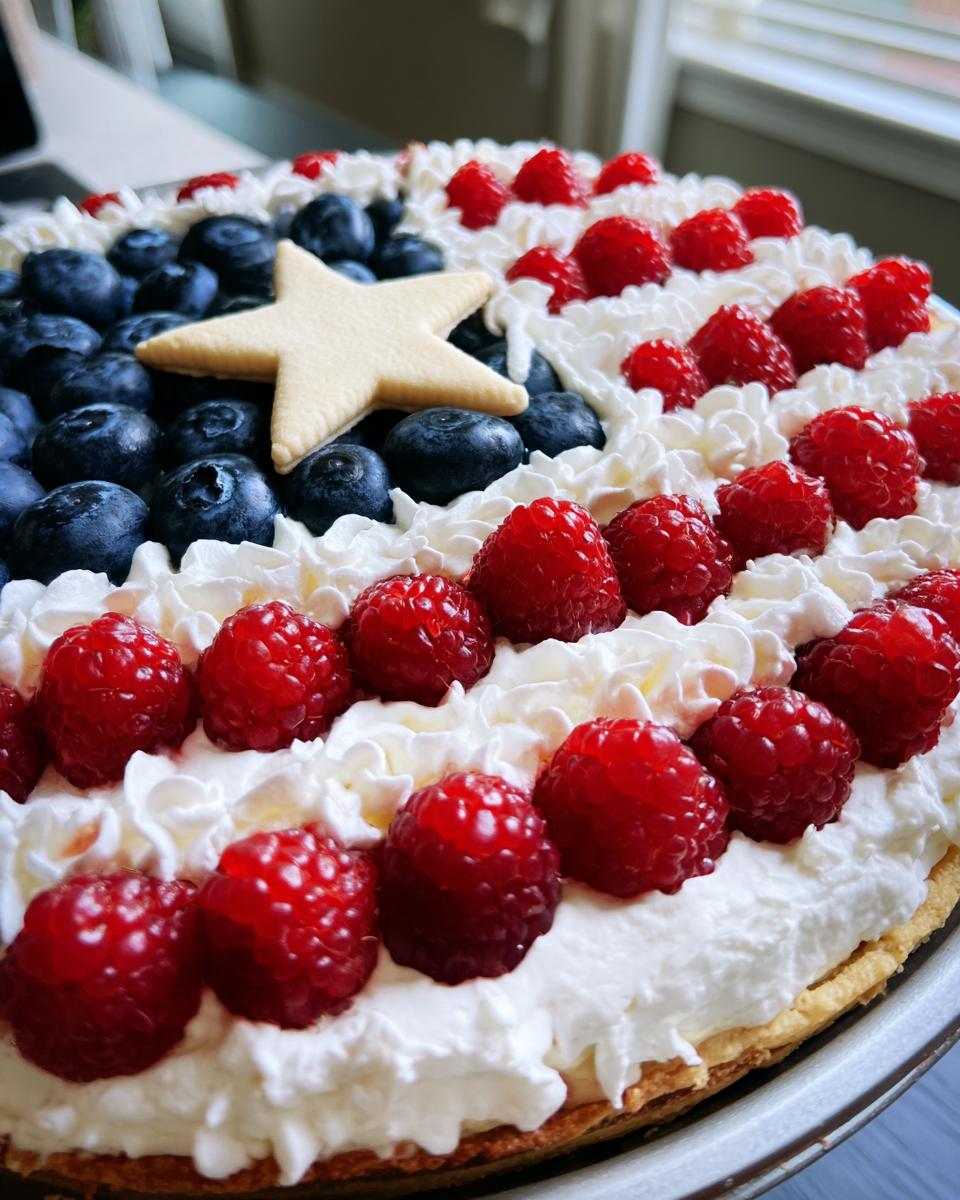 Easy American Flag Fruit Pizza - detail 2