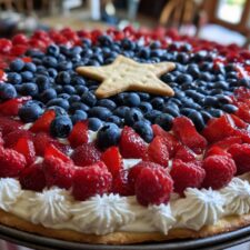 1 Hour Easy American Flag Fruit Pizza Recipe (Kid-Approved!)