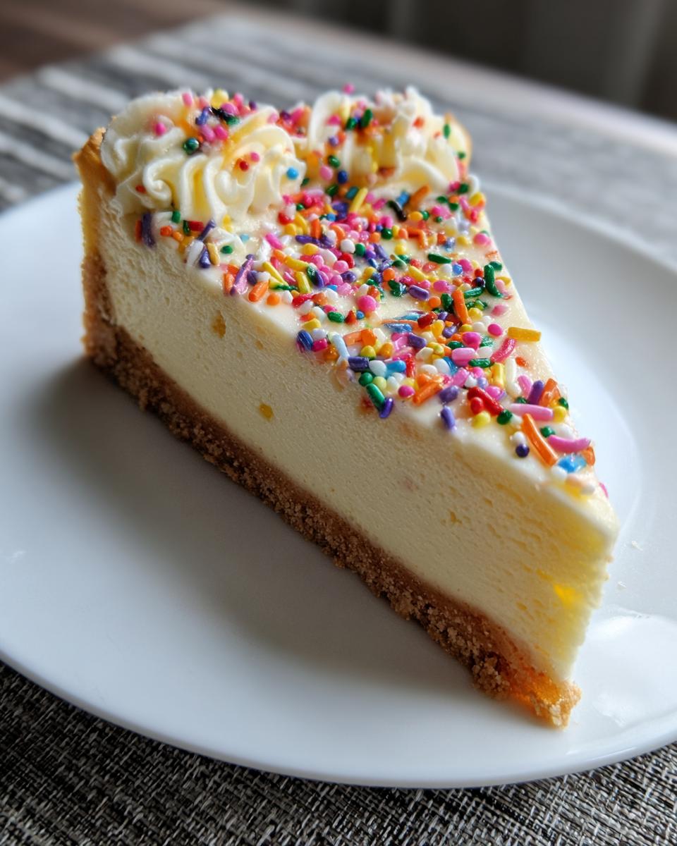 Easy Birthday Cake Cheesecake - detail 2
