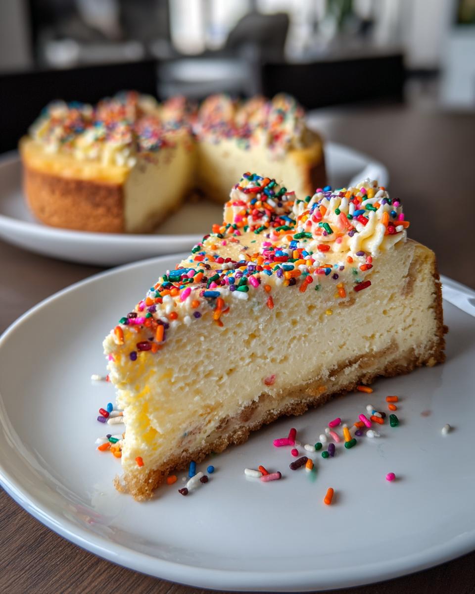 Easy Birthday Cake Cheesecake - detail 3