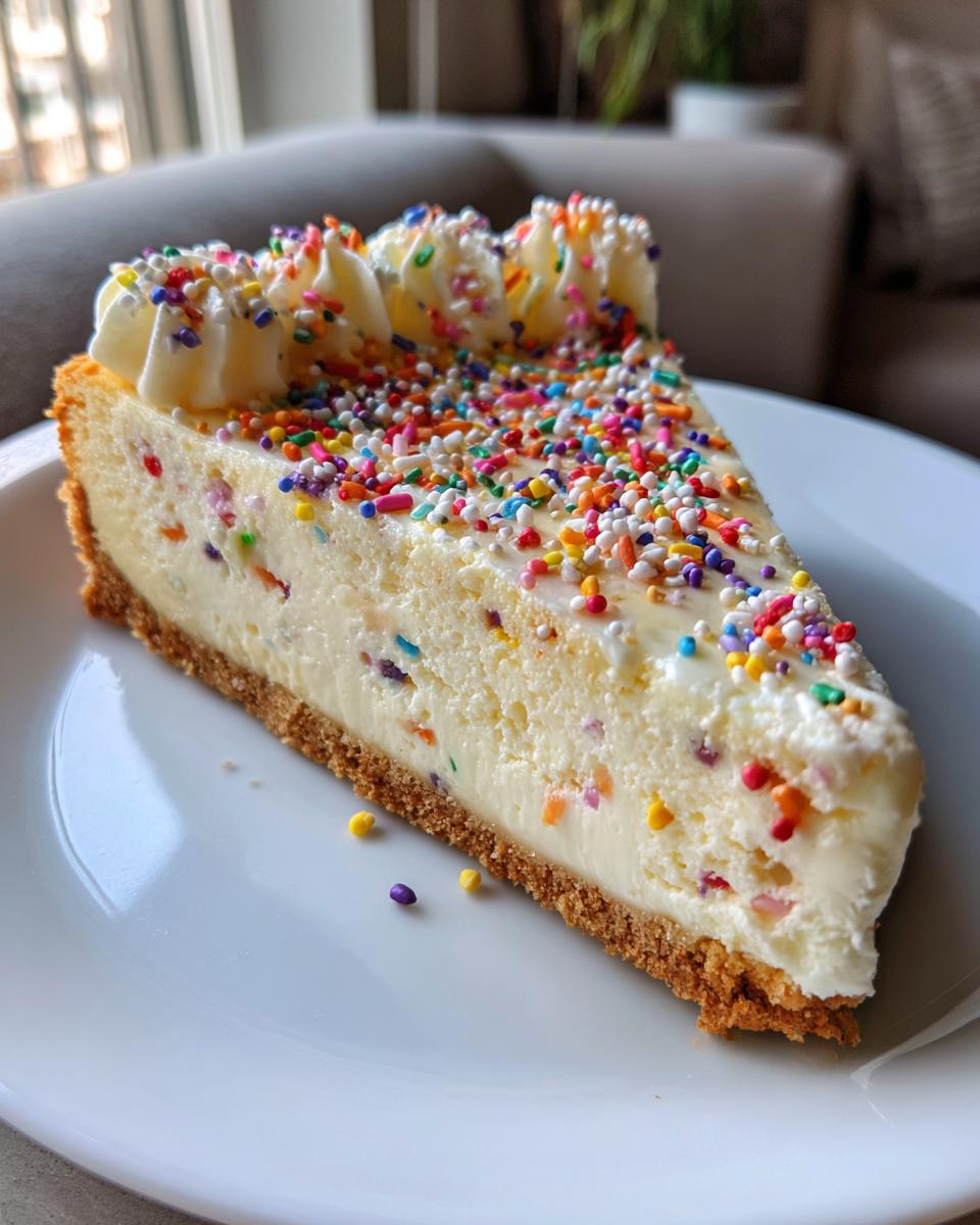 Easy Birthday Cake Cheesecake - detail 4