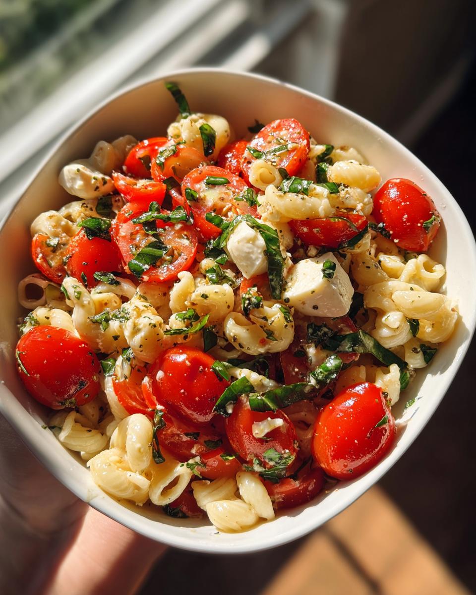 Easy Caprese Pasta Salad - detail 1