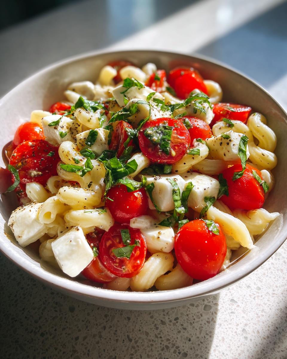 Easy Caprese Pasta Salad - detail 3