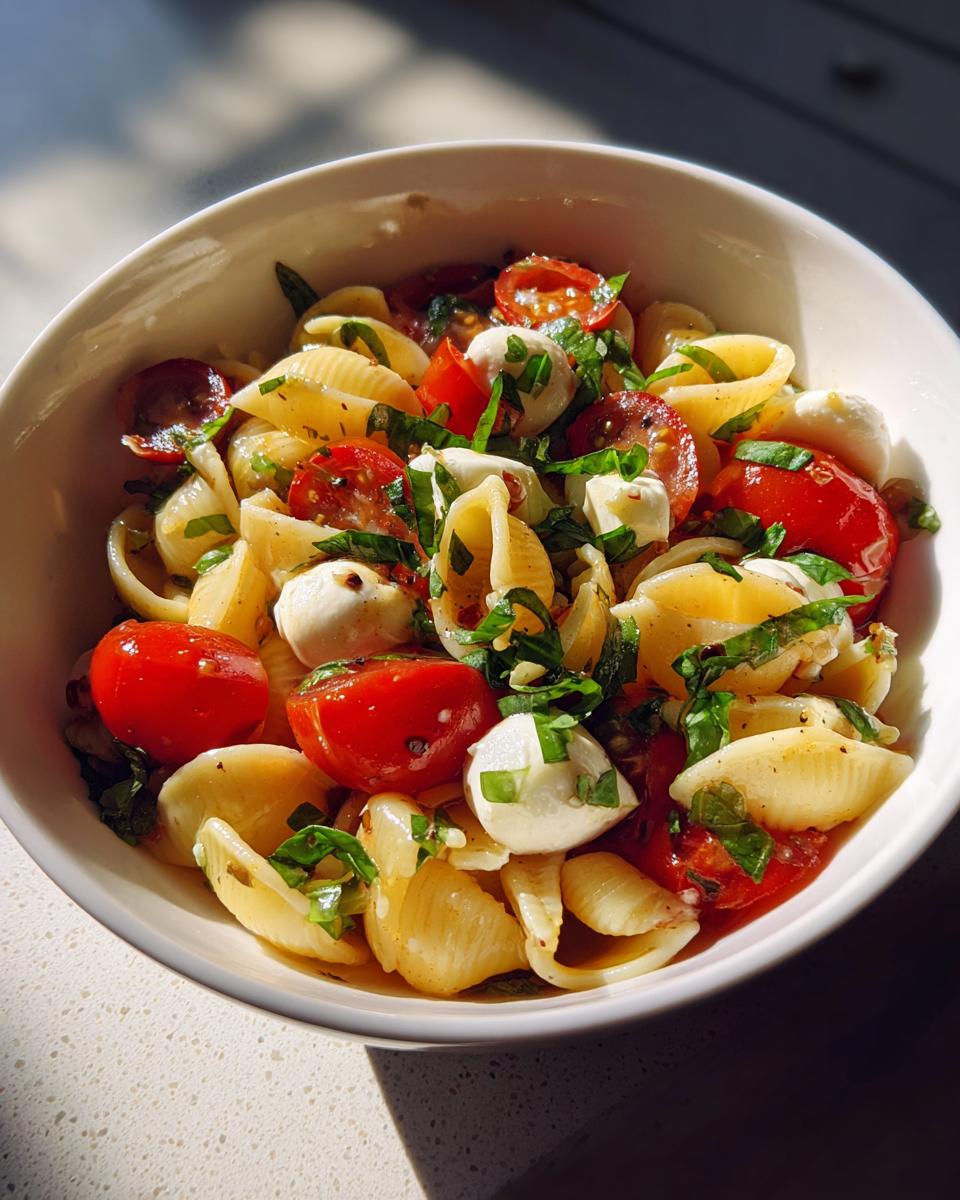 Easy Caprese Pasta Salad - detail 4