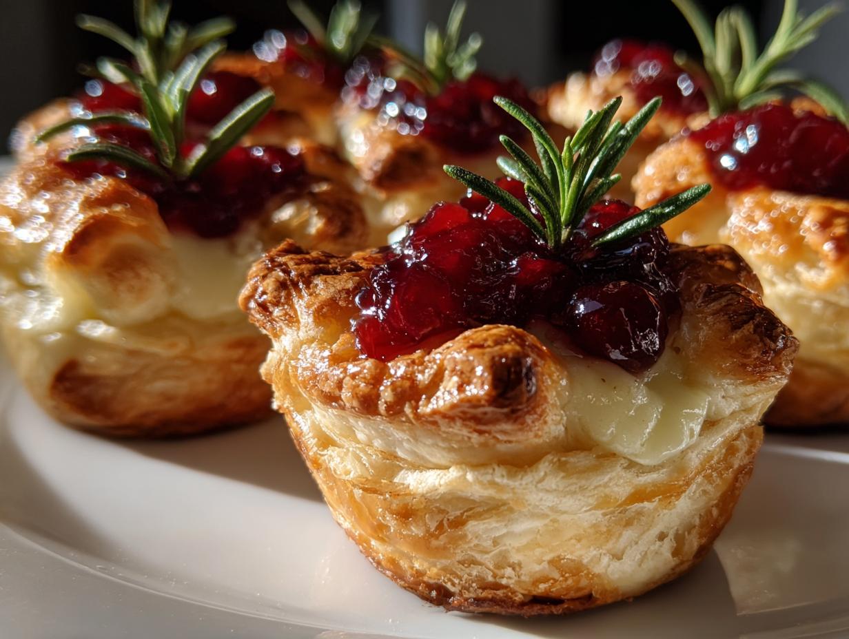Easy Cranberry Brie Bites