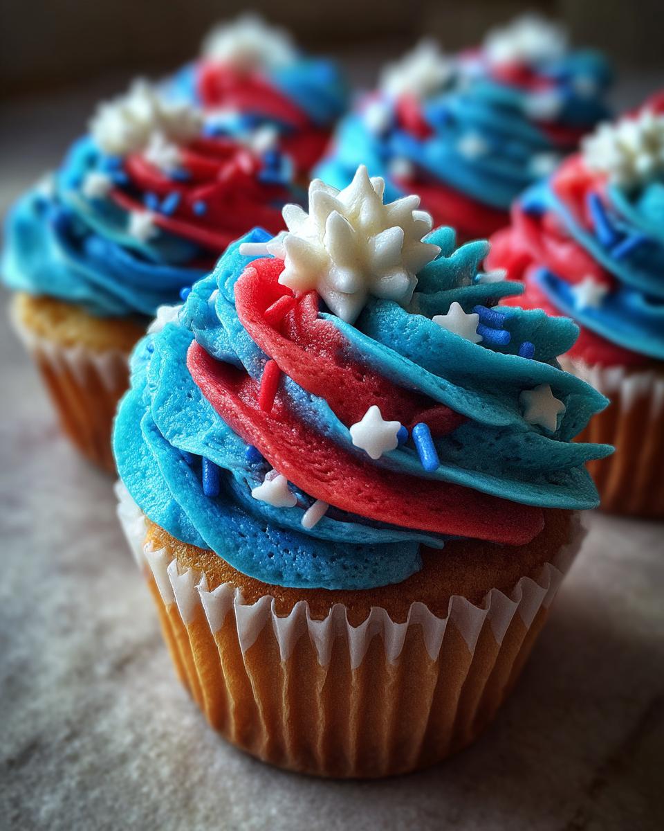 Easy Fireworks Cupcakes - detail 2