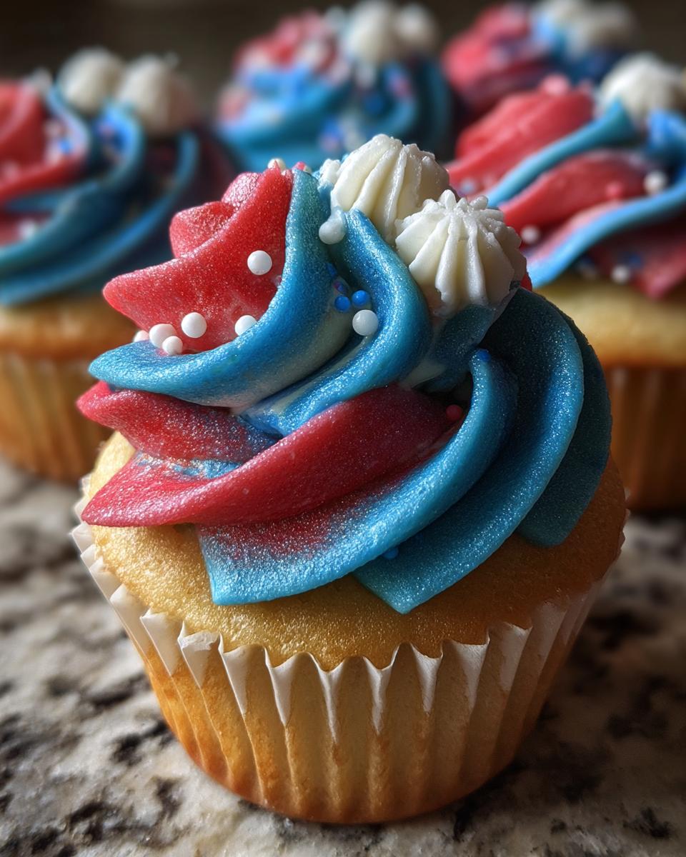 Easy Fireworks Cupcakes - detail 3