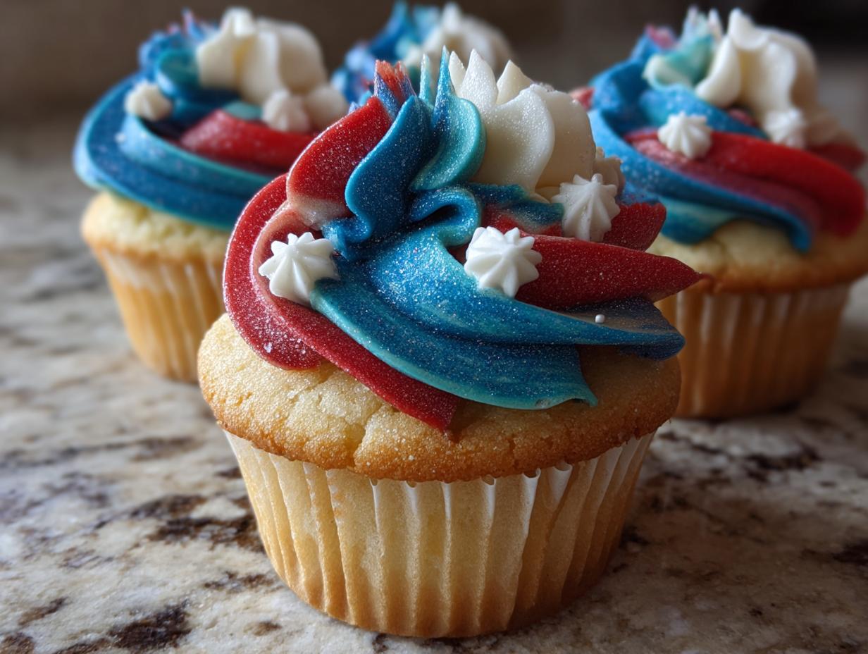 Easy Fireworks Cupcakes