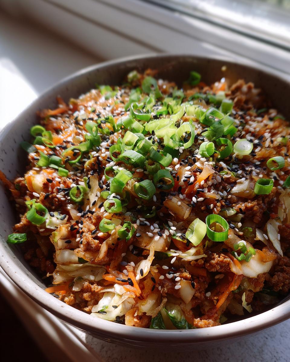 Easy high protein egg roll in a bowl recipe - detail 3