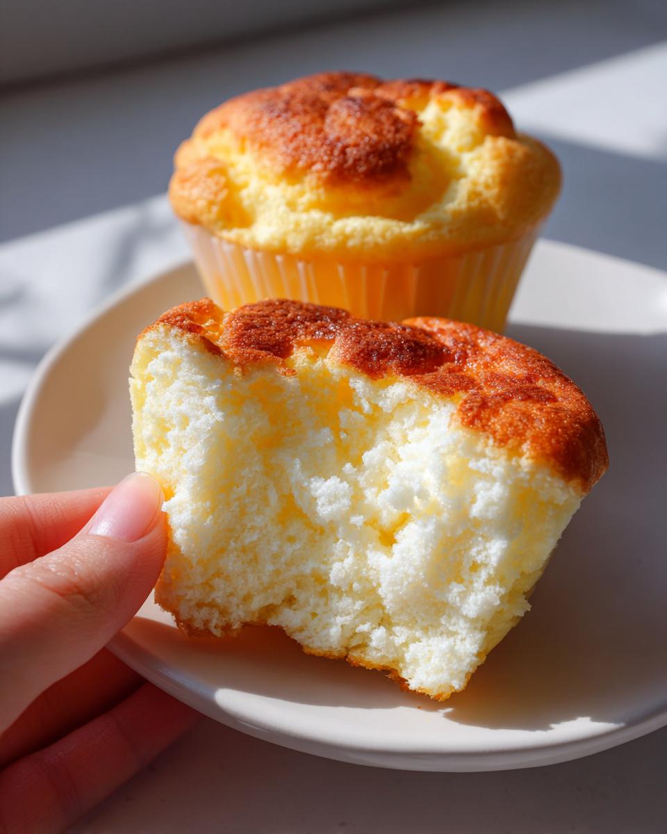Fluffy Japanese Cotton Cheesecake Cupcakes - detail 1