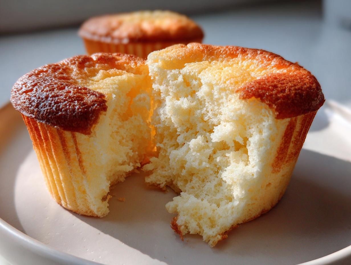 Fluffy Japanese Cotton Cheesecake Cupcakes