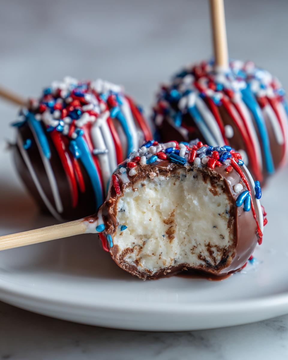 Fourth of July Cheesecake Pops - detail 1
