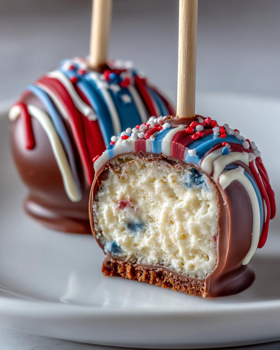 Fourth of July Cheesecake Pops - detail 2