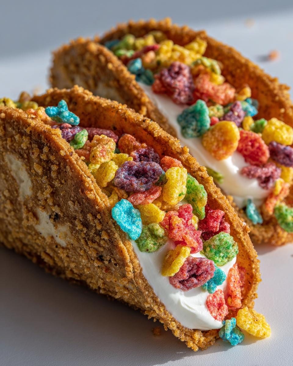 Fruity Pebbles Cheesecake Tacos - detail 1