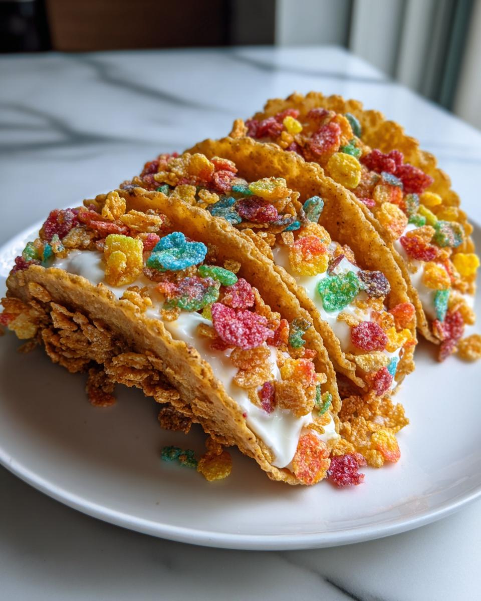 Fruity Pebbles Cheesecake Tacos - detail 1