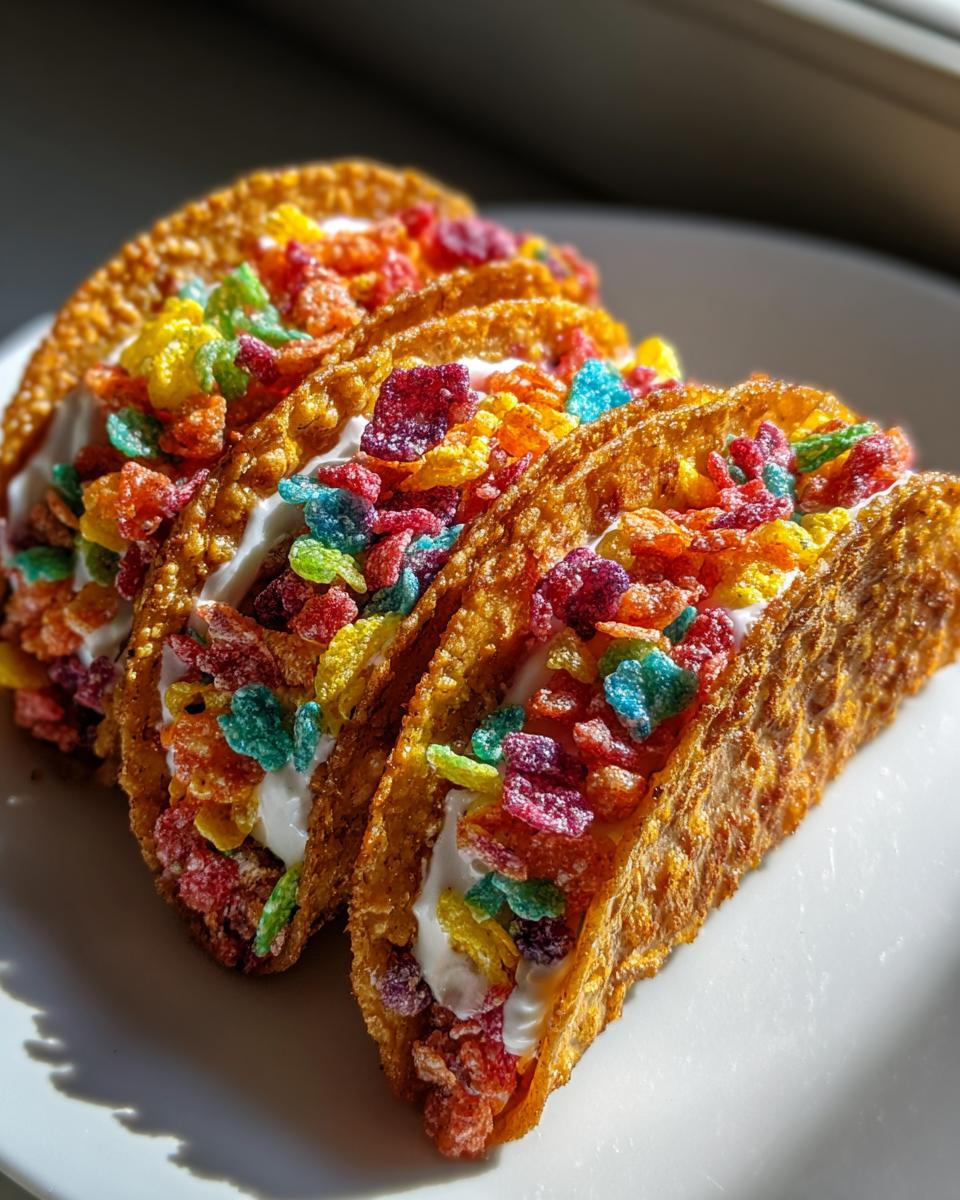 Fruity Pebbles Cheesecake Tacos - detail 2